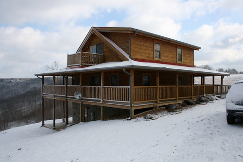 Spencer, TN : Beautiful snow covered view of a bluff
