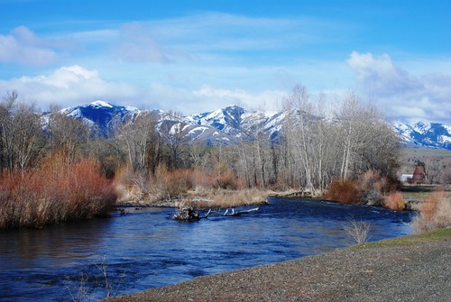 Mount Vernon, OR : John Day River and Aldridge Mtns at Mount Vernon