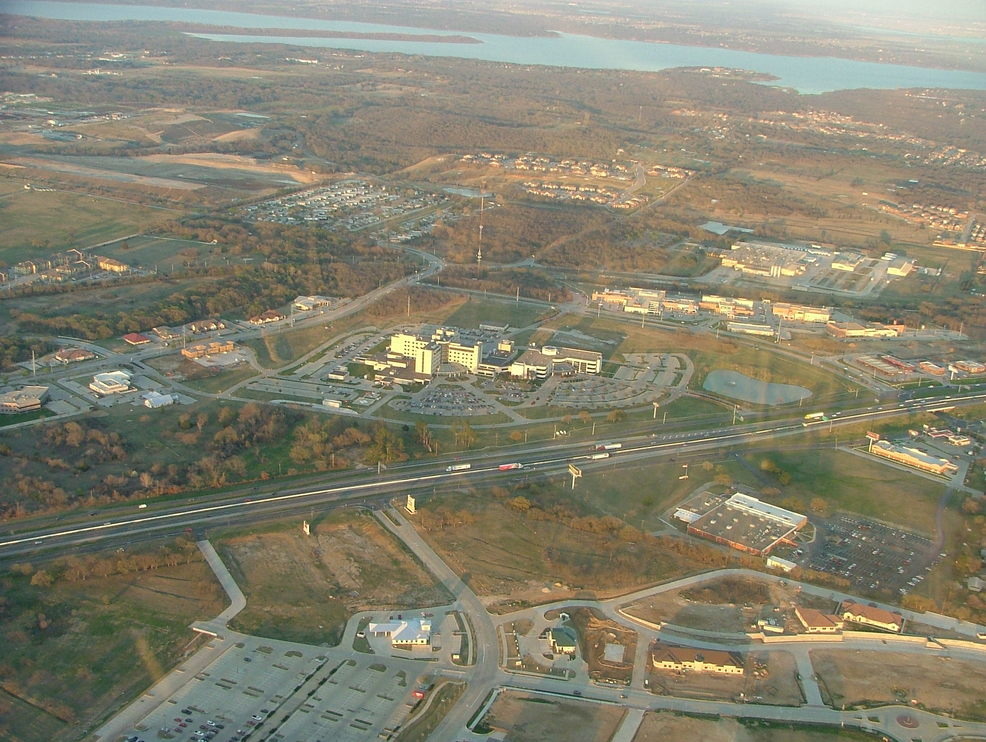 Denton, TX: Denton Regional Hospital from the air.