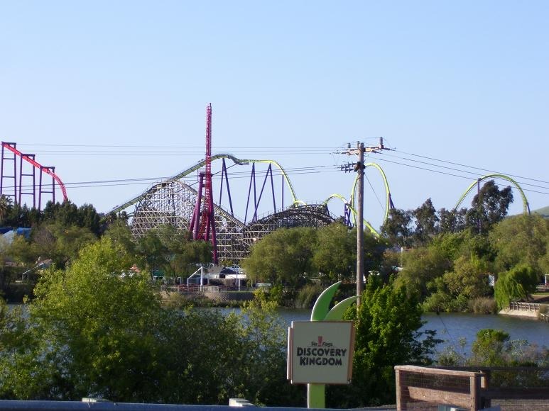 Vallejo, CA: A view of Six Flags Discovery Kingdom aka "Marine World"