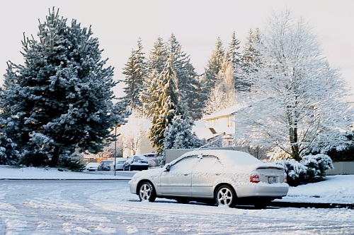 Vancouver, WA: Another Snowy Street Scene, January 2007