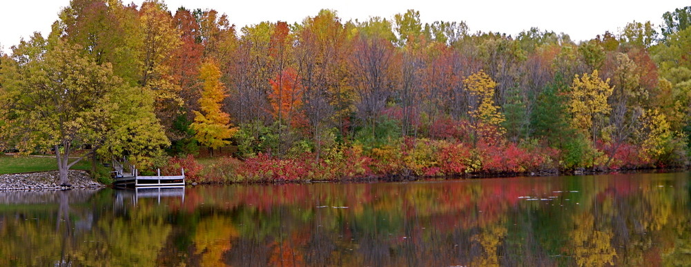 Kiel, WI: Fall Color on the Sheboygan RIver, Kiel