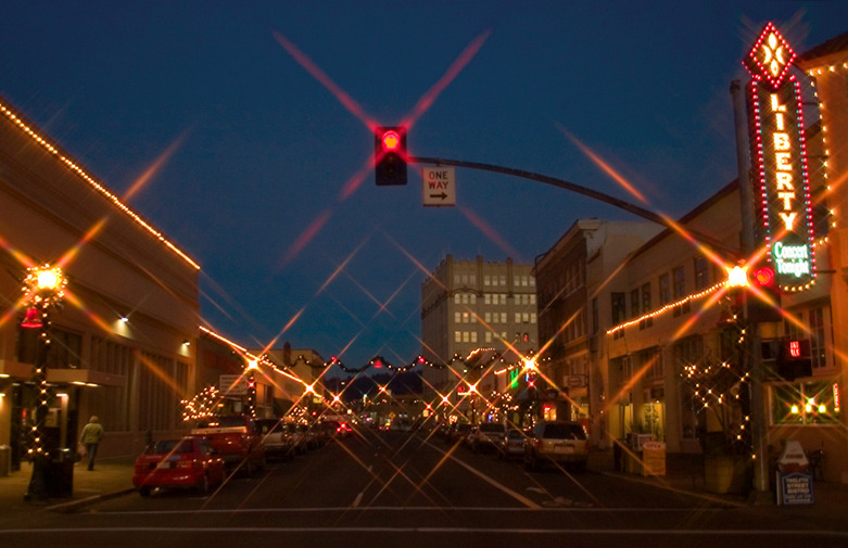 Astoria, OR : Commercial Street Christmastime photo, picture, image