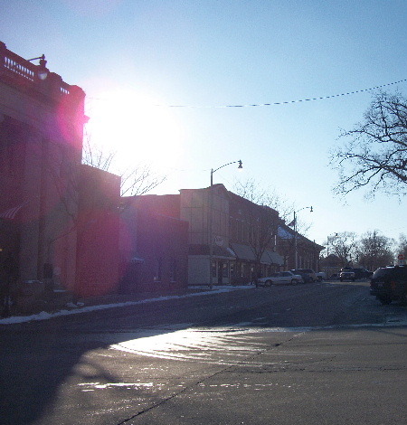 Greenville, IL: Winter day at the maijn square.