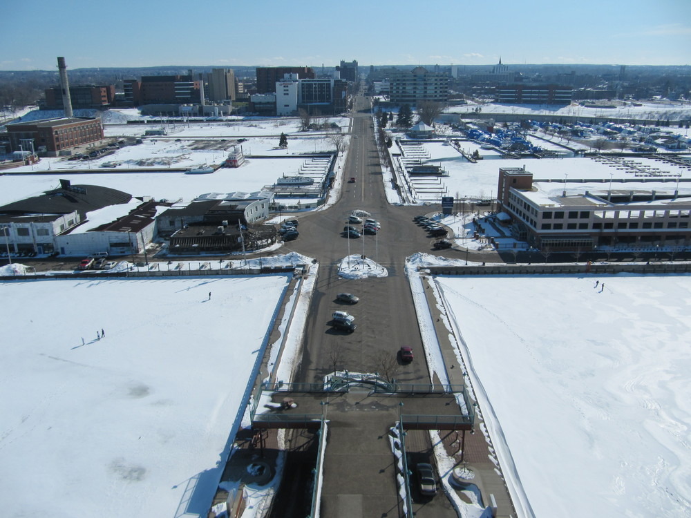 Erie, PA : Erie Downtown from Bicentinial Tower - Winter Season photo