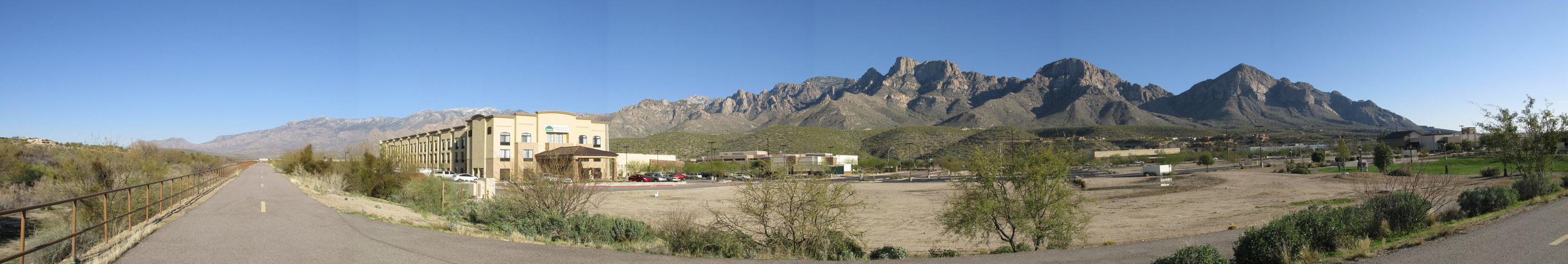 Oro Valley, AZ: Panorama shot of the Catalina Mountains from Oracle Road