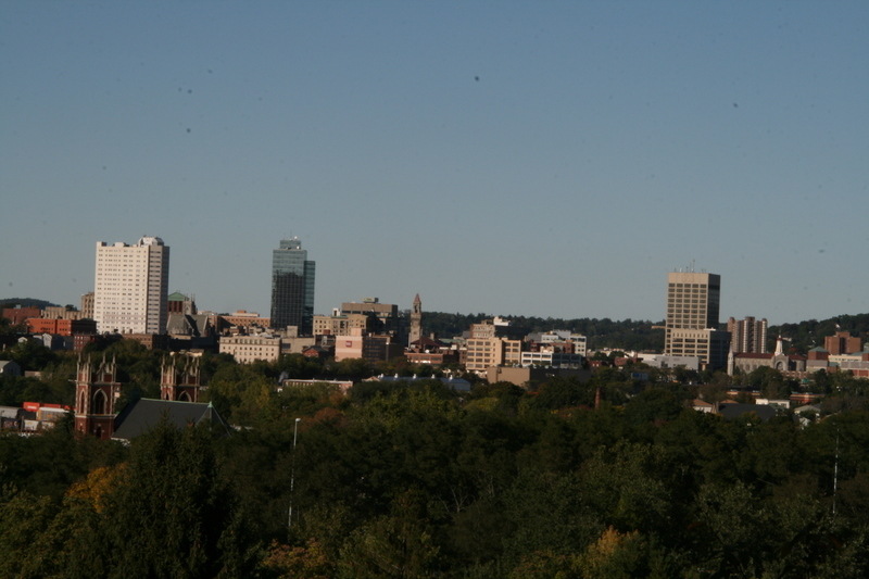 Worcester, MA downtown worcester from the holy cross hill photo