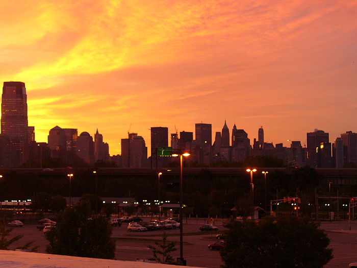 Jersey City, NJ: Sunset in Jersey City, NJ
