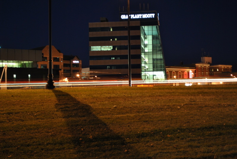 St. Cloud, MN : Part of downtown St. Cloud at night photo, picture