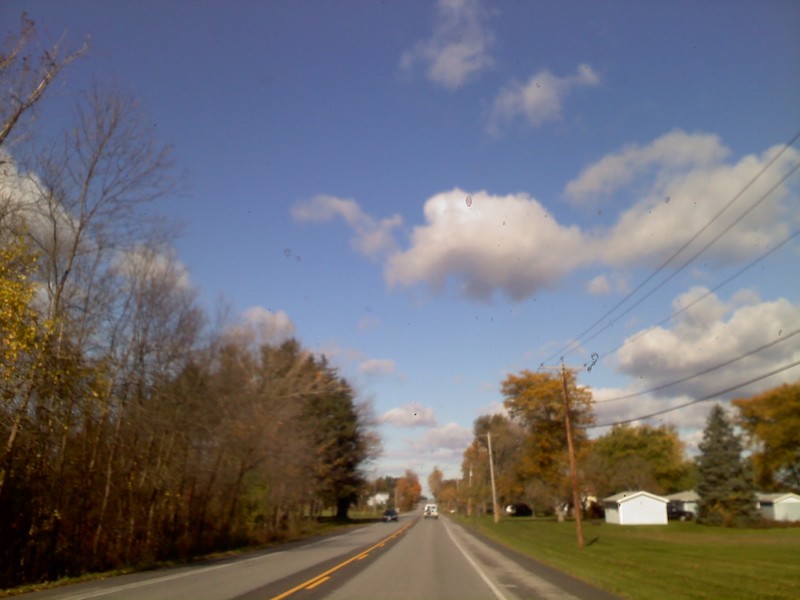 Oakfield, NY: Heading toward the Oakfield Village. It was a beautiful autumn day.