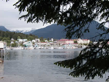 Sitka and, AK : Looking at Sitka from Japonski Island