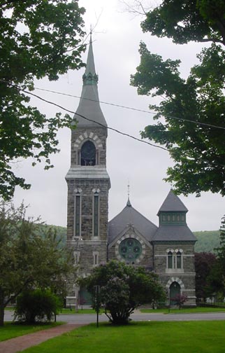 Bath, NY : this is one of the many churchs in bath