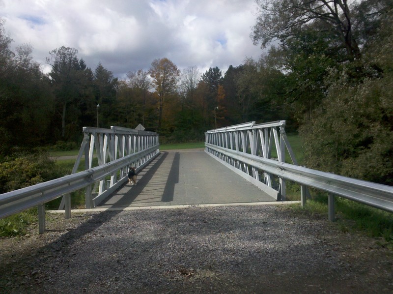 Pike, NY new bridge into the fair back parking lot 2011 photo