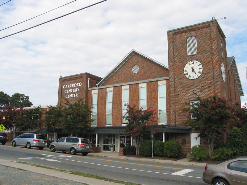 Carrboro, NC: Century Center, home of indoor events, concerts, Parks & Rec, the Cybrary and Police Department.