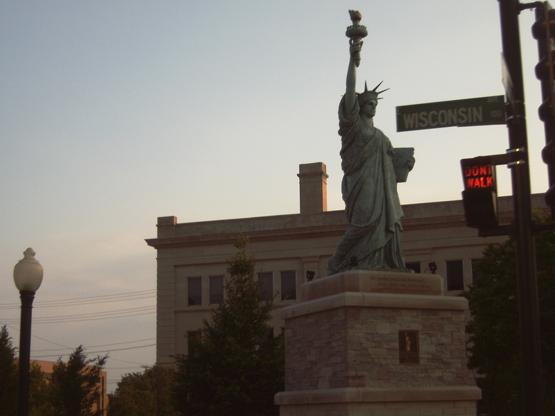 Neenah, WI: replica statue of liberty downtown Neenahhhhh
