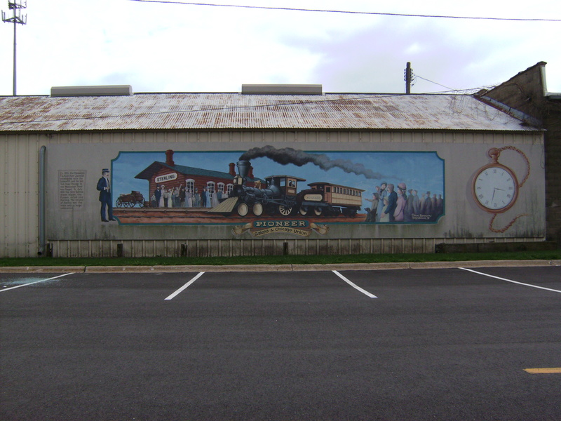 Sterling, IL: Galena & Chicago Union Line Railroad Mural (2nd and Locust)