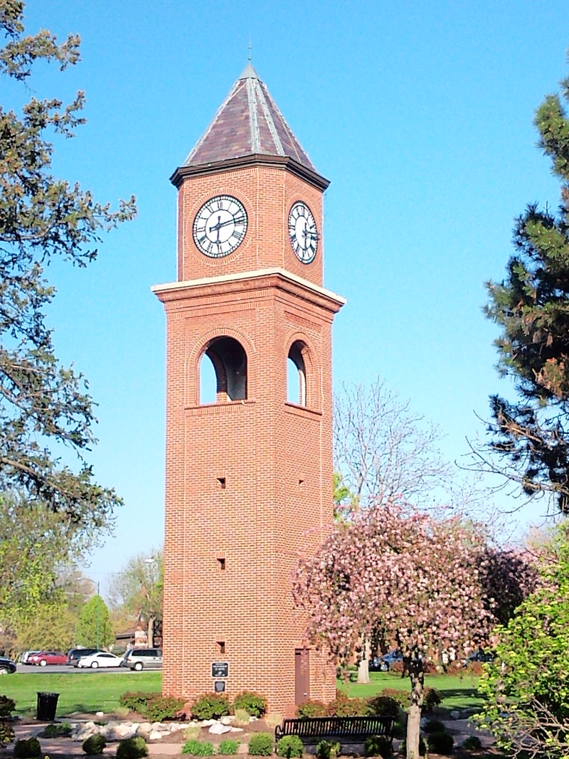 St. Marys, OH Memorial Park Clock Tower photo, picture, image (Ohio
