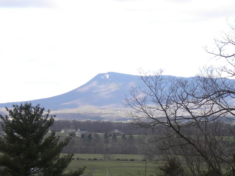 Elkton, VA: View of Massanutten Peak from Elkton