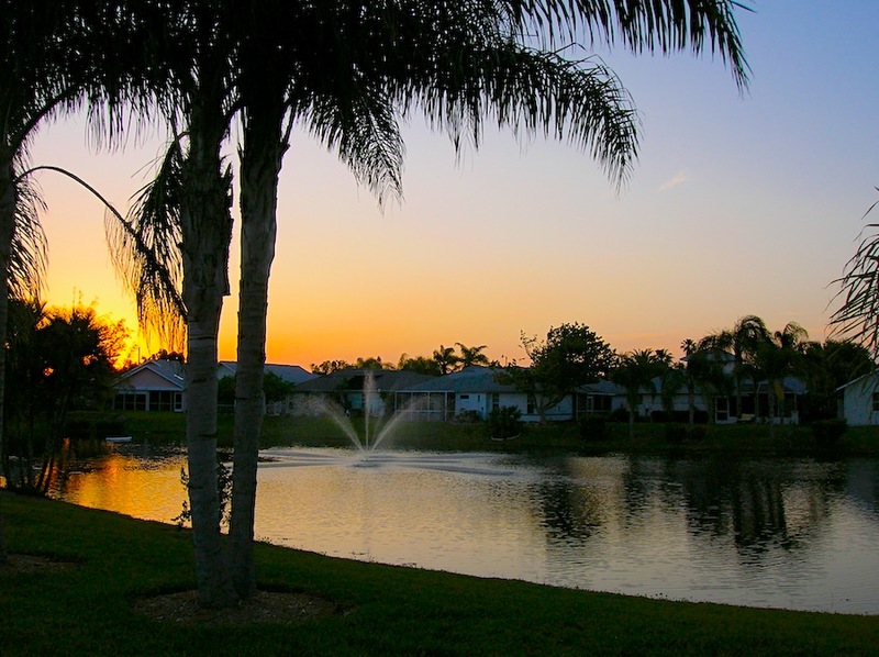 North Fort Myers, FL: Sunset in Palm Island Community - N Ft Myers