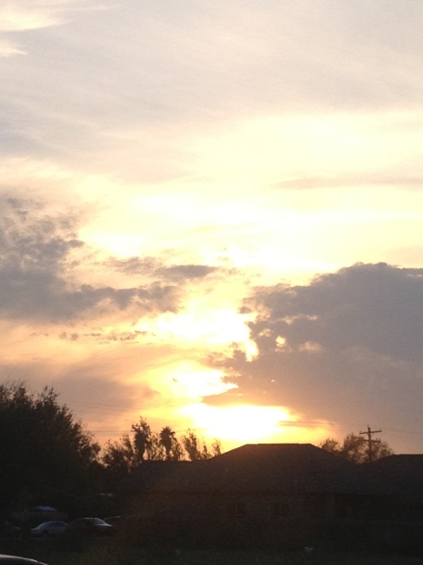 Alton, TX: The sun peeking into the Alton skies early morning