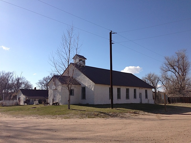 Arthur, NE: Bailed Hay Church-Made from bailed hay used like adobe bricks 1928
