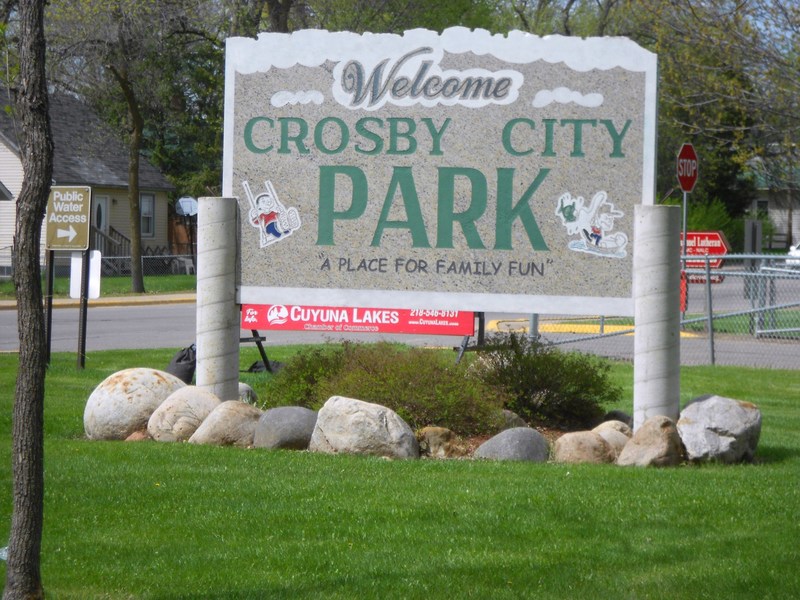 Crosby, MN Crosby City Park sign photo, picture, image (Minnesota) at