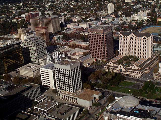 San Jose, CA: Aerial view of downtown San Jose