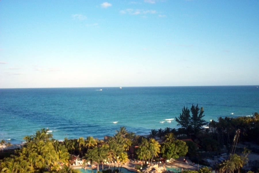 Fountainbleau, FL : the beach from the 11th floor of the Fountainbleau resort