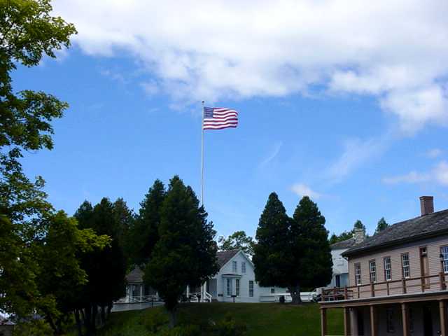Mackinac Island, MI : Officers Quarters at Fort Mackinaw on Mackinaw Island