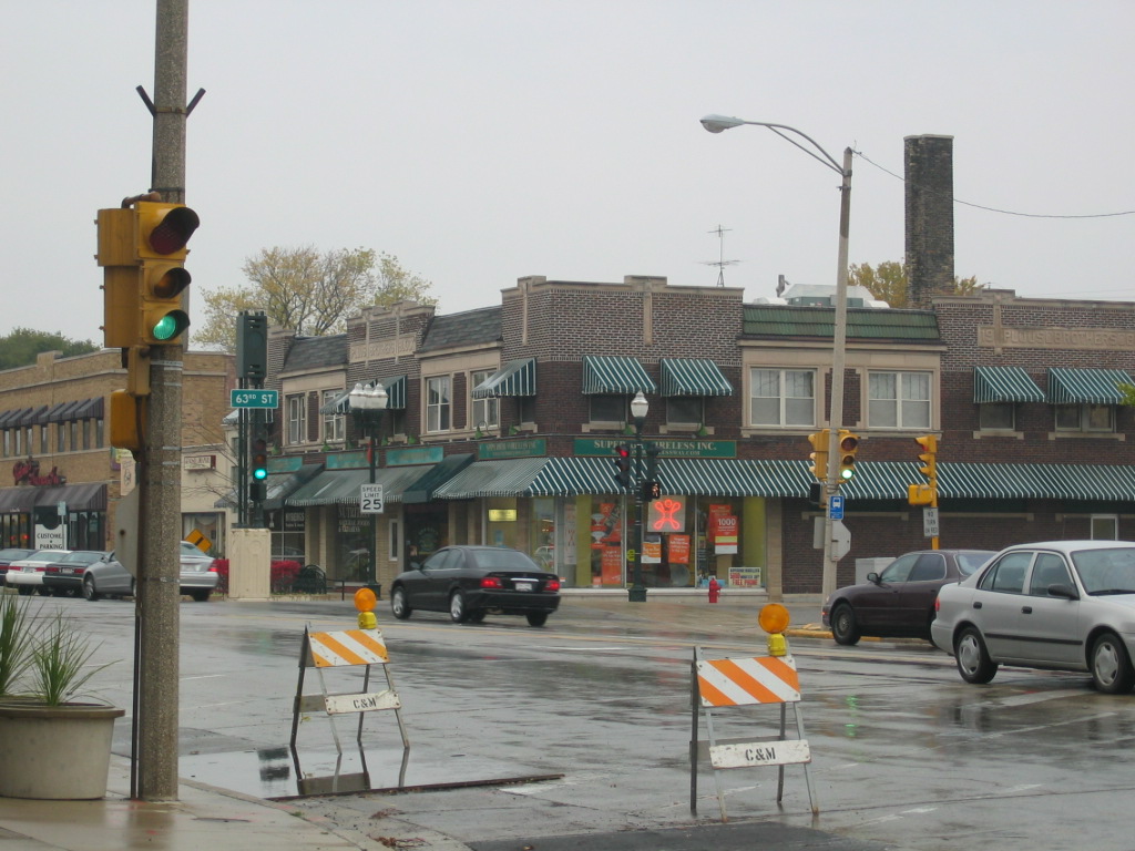 Kenosha, WI : Looking north up 22nd ave (west side), towards the older