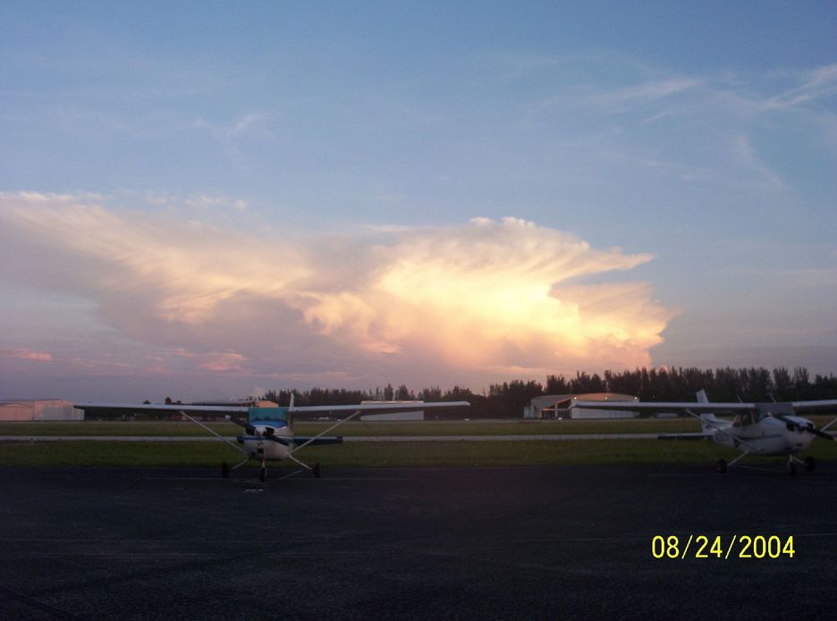 Naples, FL: Thunderstorms off the coast at 7 am. August 2004