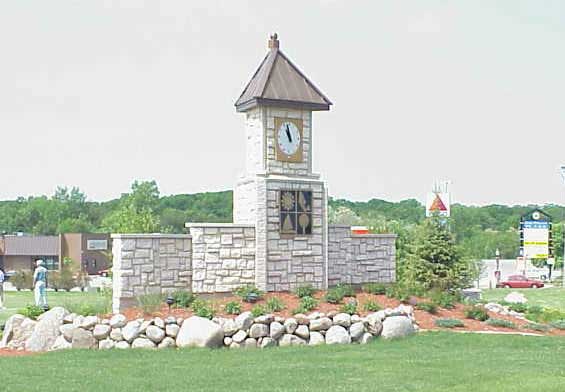 Lakes of the Four Seasons, IN: Clock Tower at Entrance