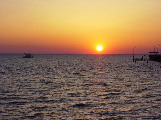 Mobile, AL: Sunrise over Mobile Bay