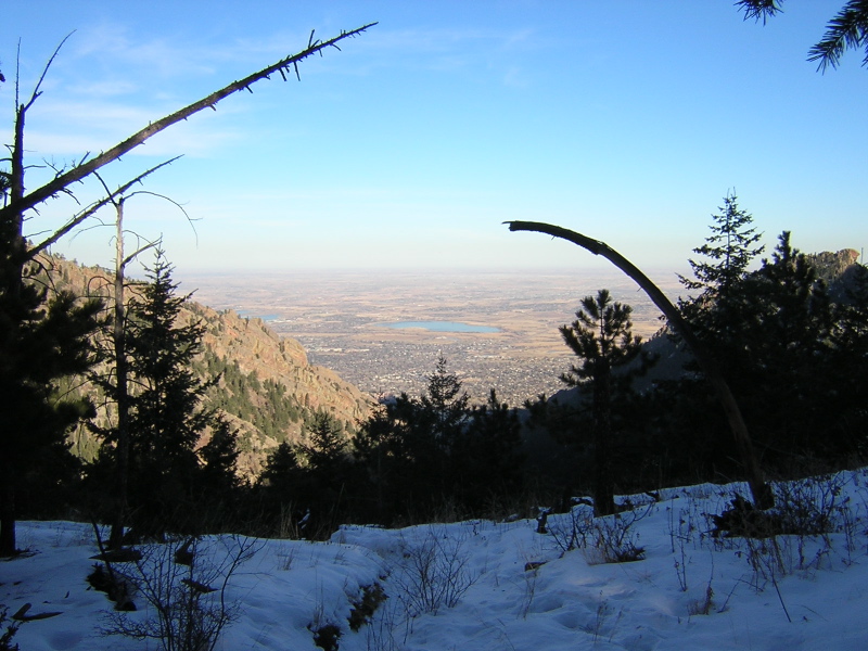 Boulder, CO: A view of Boulder, CO from the ridge of Bear Peak.