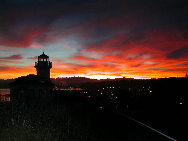 Port Townsend, WA: Clock Tower at Sunset