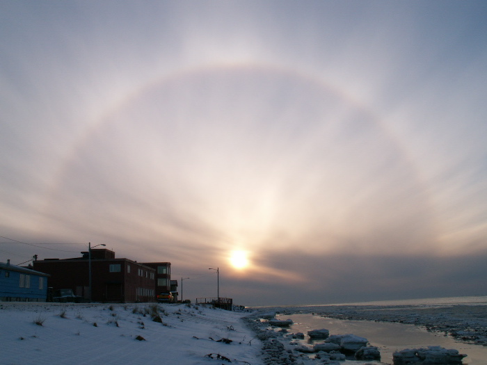 Kotzebue, AK Front Street, looking towards the hotel. photo, picture