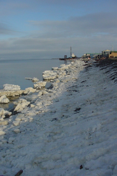 Kotzebue, AK : Front Street, looking towards the dock