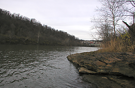 Morgantown, WV: The Monongahela River at Morgantown, West Virginia
