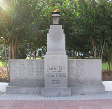 Moultrie, GA: Eternal Flame Memorial in Moultrie, Georgia