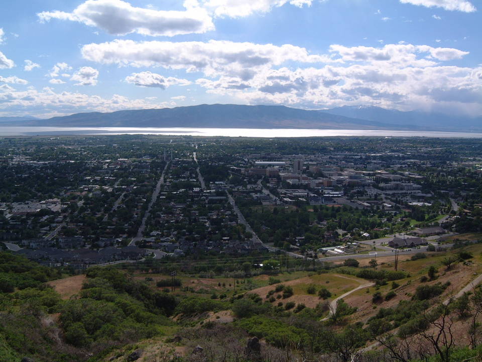 Provo, UT: A view of Provo from the Y