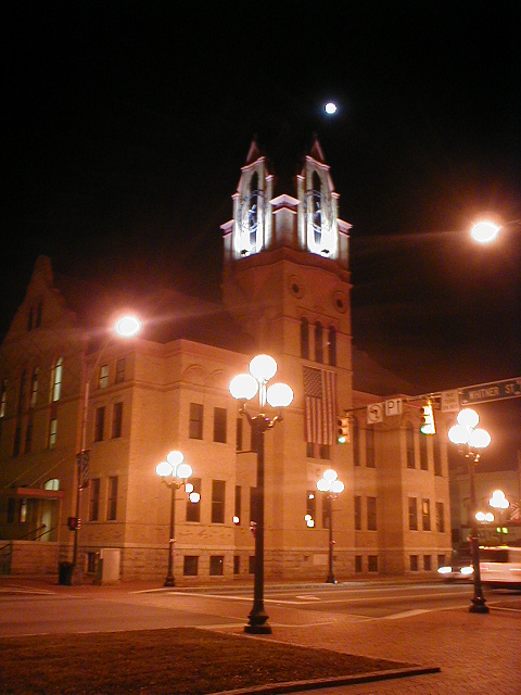 Anderson, SC: Old City Hall after sundown. User comment: This is NOT City Hall, it is the Historic Court House.