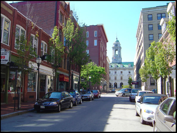 Portland, ME: Upper Exchange Street and City Hall
