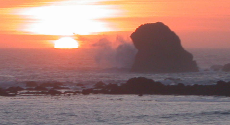 Crescent City, CA : Sunset on the overlook