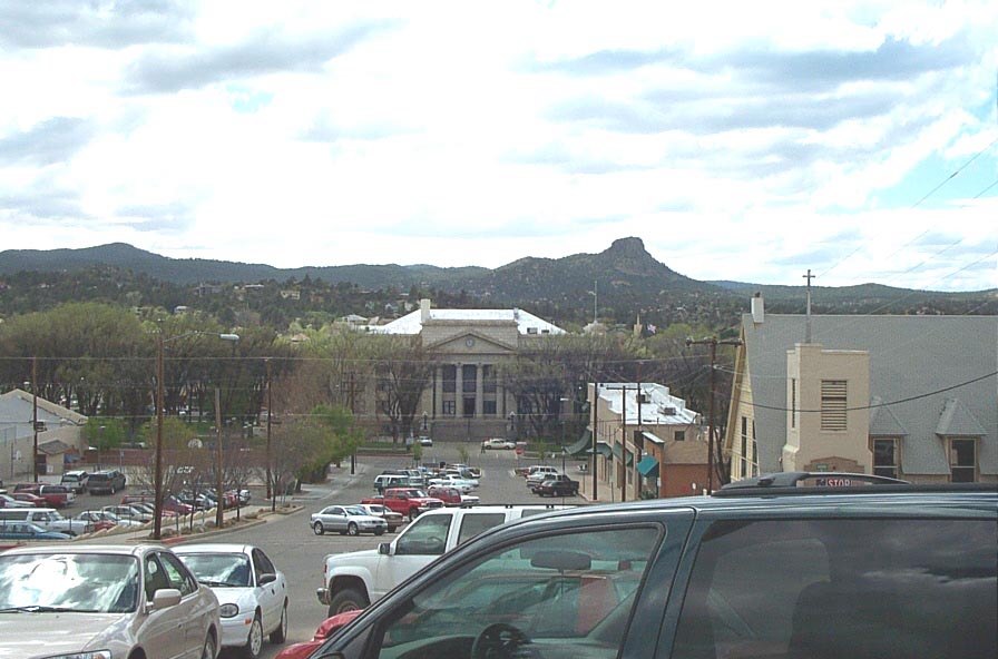 Prescott, AZ: Yavapai County Courthouse with Thumb Butte in background Prescott AZ