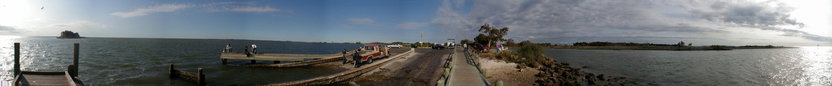 Yankeetown, FL: panarama view of west end of SR40, Yankeetown FL