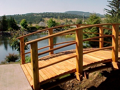 Sequim, WA : Moon bridge at Japanese Garden, Sequim