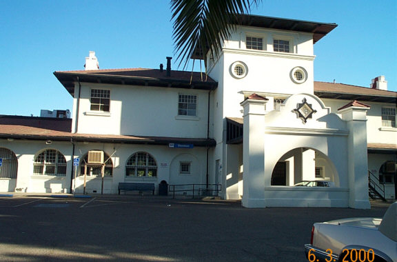 Stockton, CA : Railroad Station in the older part of town.