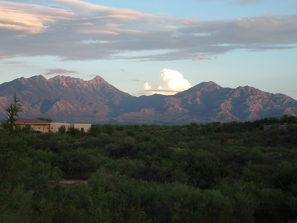 Green Valley, AZ: Santa Rita Mtns. at sunset, Green Valley, AZ, USA