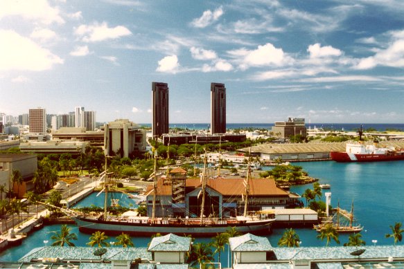 Honolulu, HI : Maritime Center taken from Hilo tower