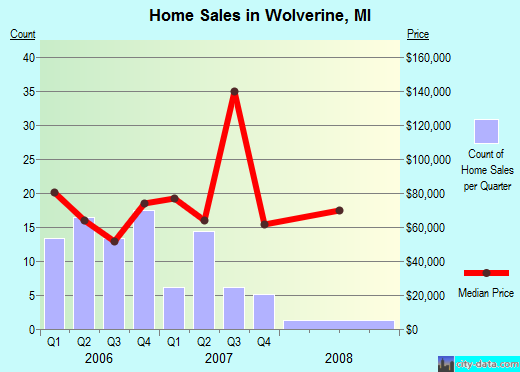 Wolverine,MI real estate house value index trend